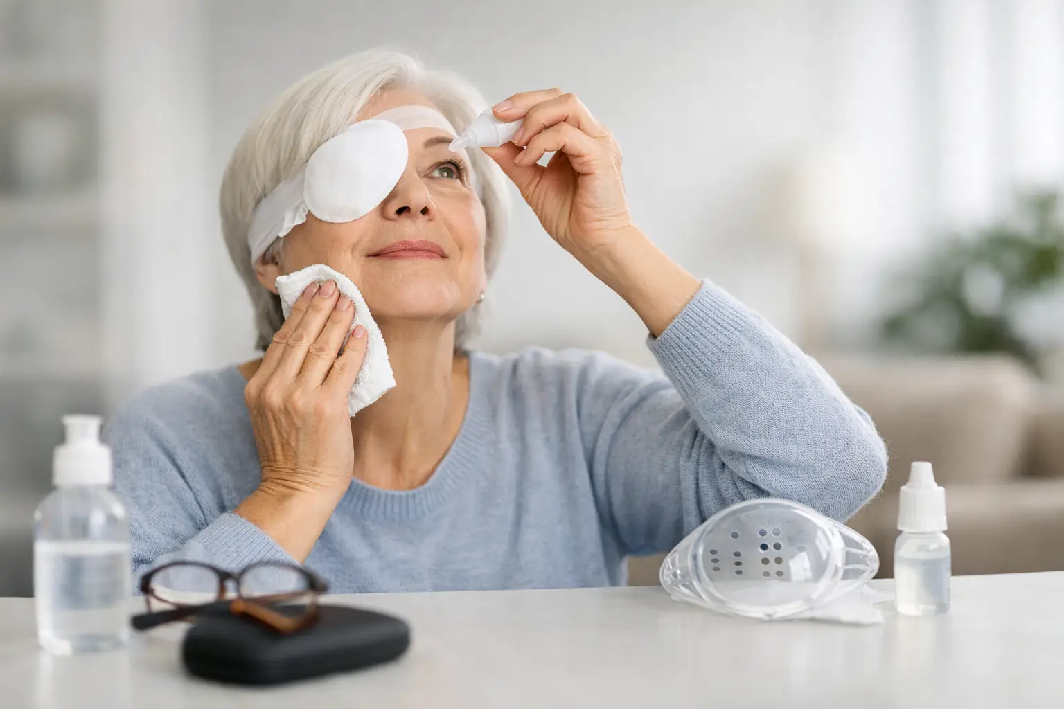 Cuidados no pós-operatório de catarata