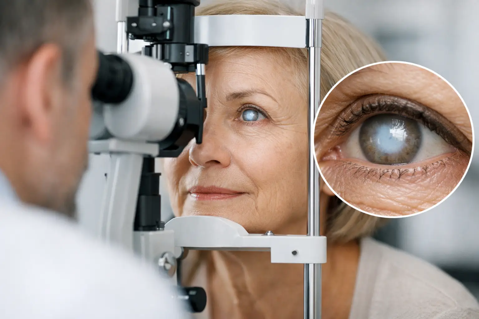 Sintomas iniciais de catarata no olho